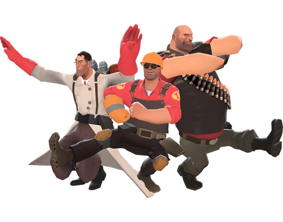 Team Fortress 2 Medic, Heavy and Engineer dancing